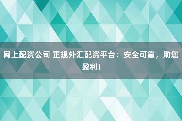 网上配资公司 正规外汇配资平台：安全可靠，助您盈利！