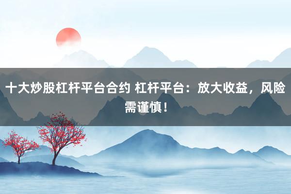 十大炒股杠杆平台合约 杠杆平台：放大收益，风险需谨慎！