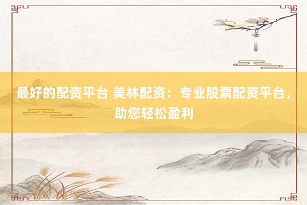 最好的配资平台 美林配资：专业股票配资平台，助您轻松盈利