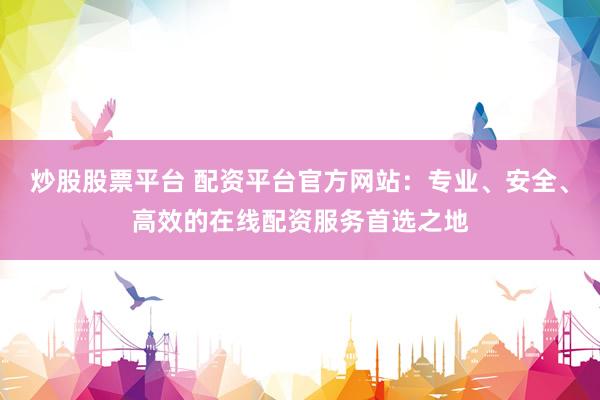 炒股股票平台 配资平台官方网站：专业、安全、高效的在线配资服务首选之地